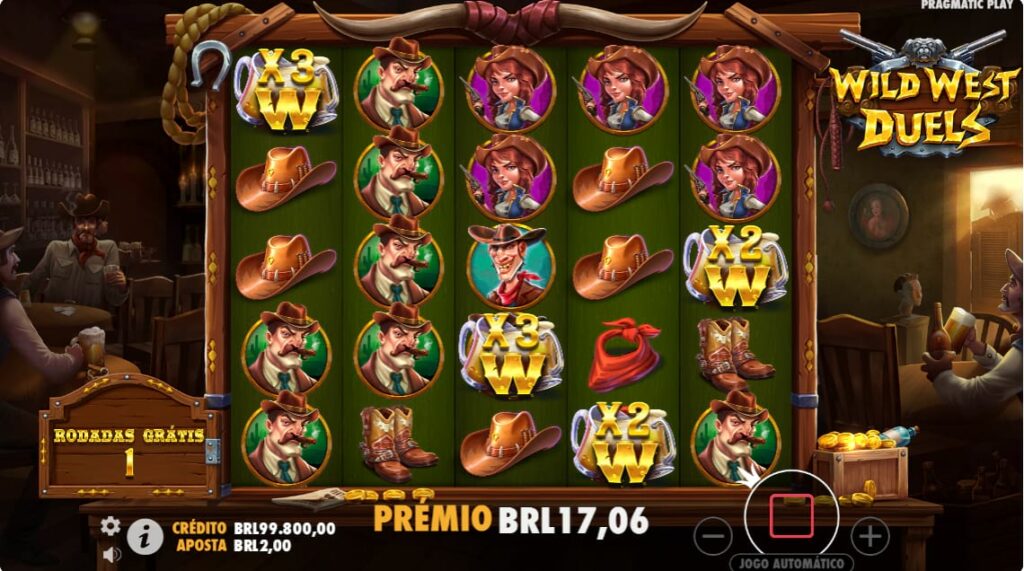 Jogo Bônus Beer Game de Wild West Duels